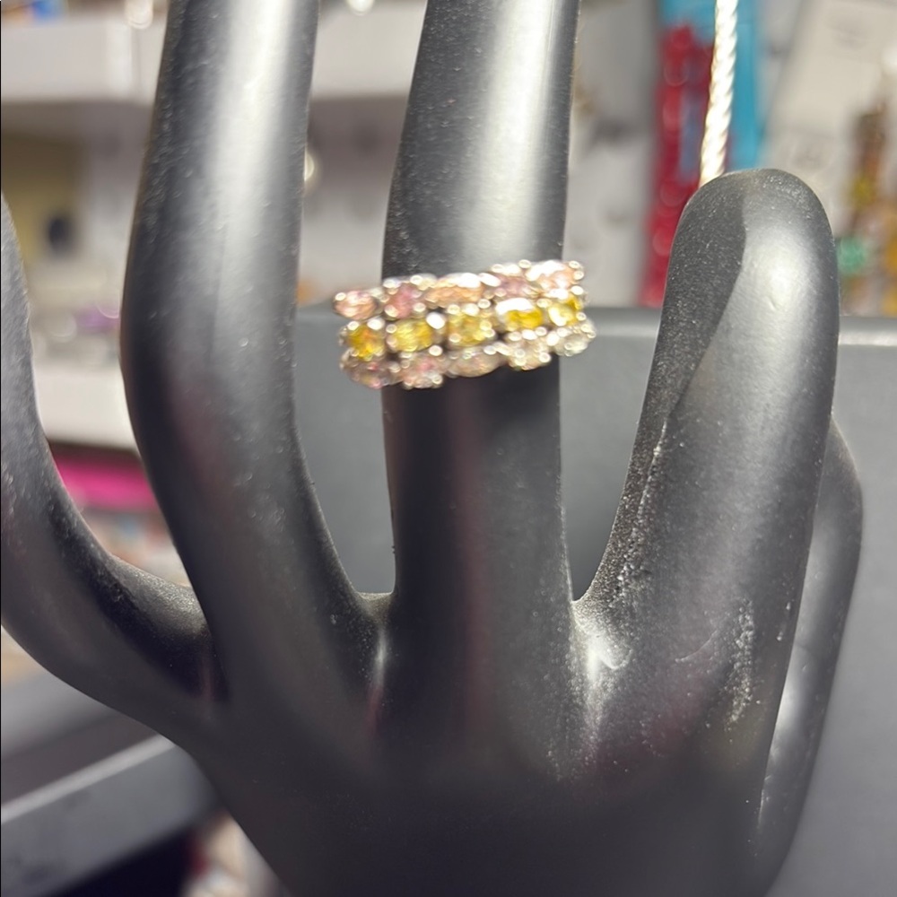 Elegant Multicolor Gemstone Ring